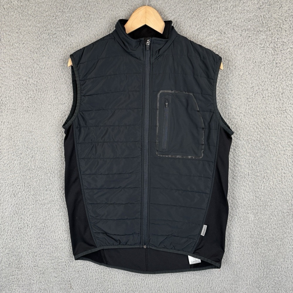 Club Ride Insulated Cycling Vest Mens Small Black Full‎ Zip Rear Pockets